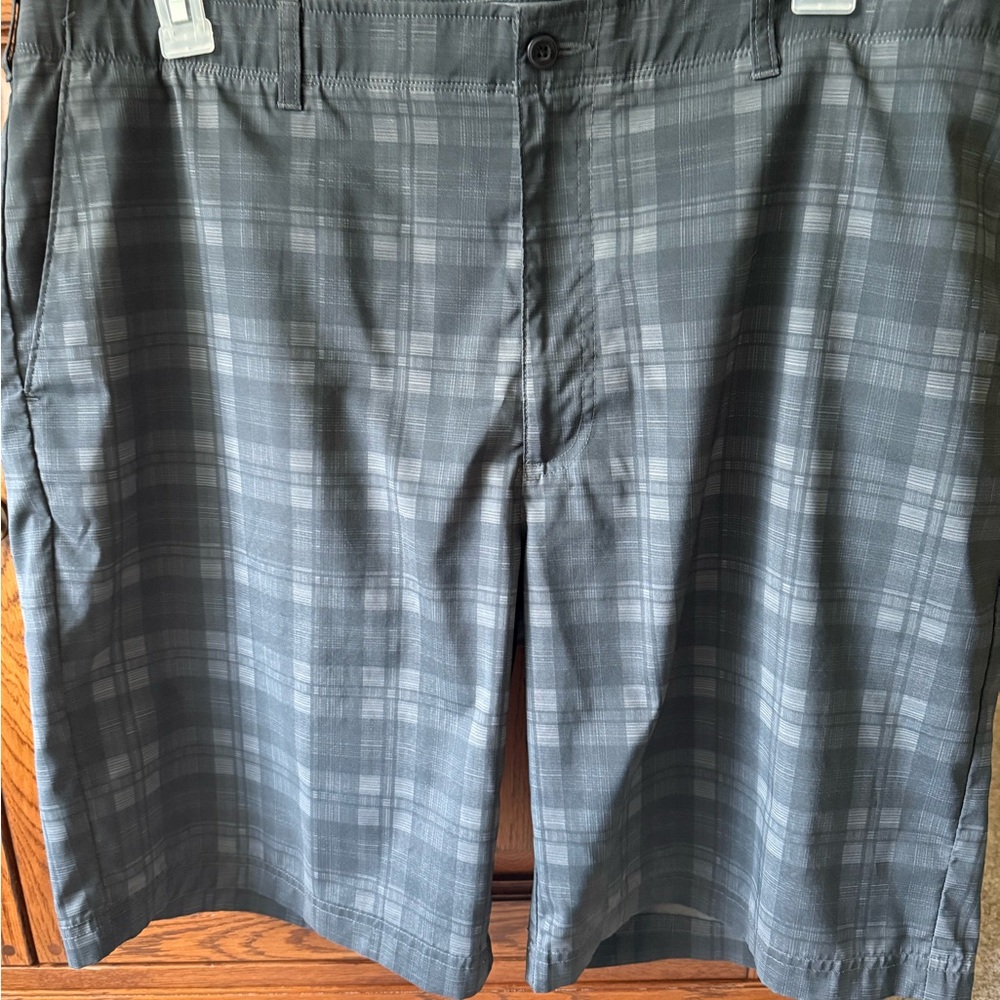 Hogan Charcoal Plaid Men's Shorts
